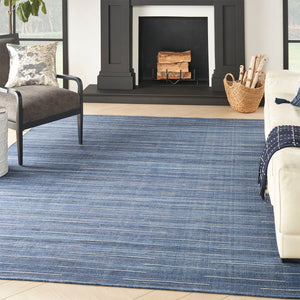 Kavya Kilim Rug - Navy-5'3" x 7'3" - hover