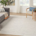 Modern Flatweave Rug - Ivory 10' x 14'