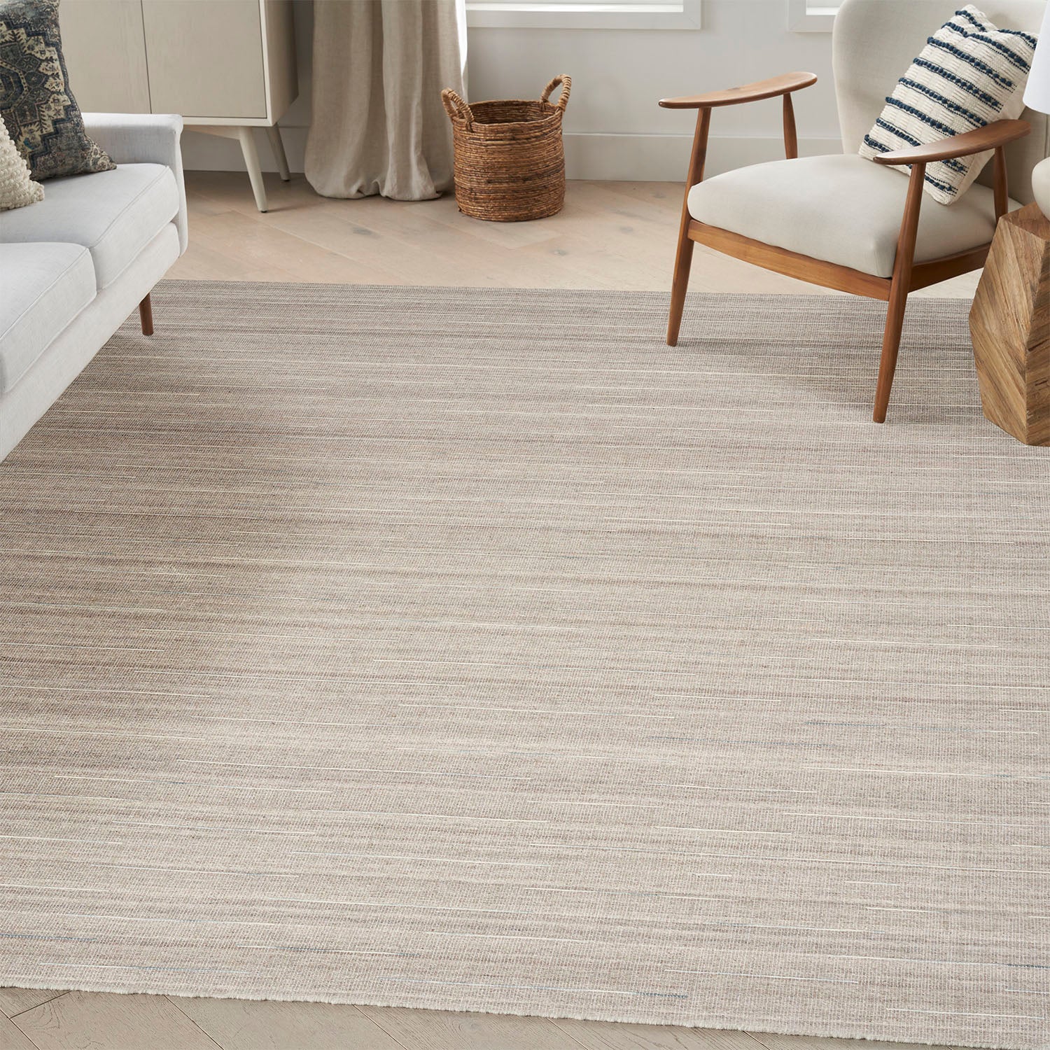 Modern Flatweave Rug - Grey 10' x 14'