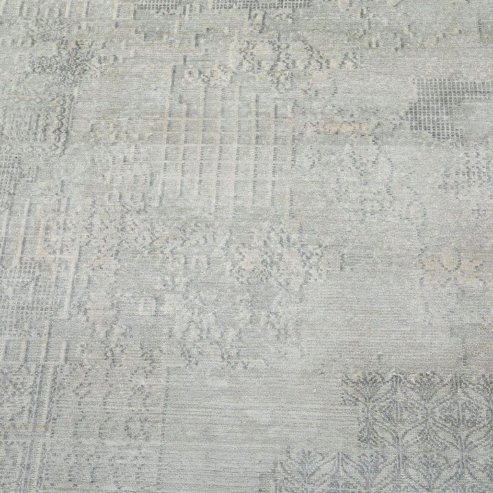 Modern Handknotted Silk Rug - 8' x 9'10" Default Title