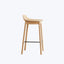 Modern wooden bar stool with curved seat and stylish design