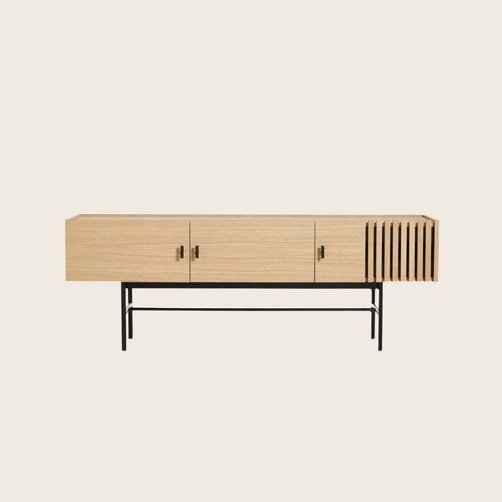 Array Low Sideboard-White Pigmented Oak