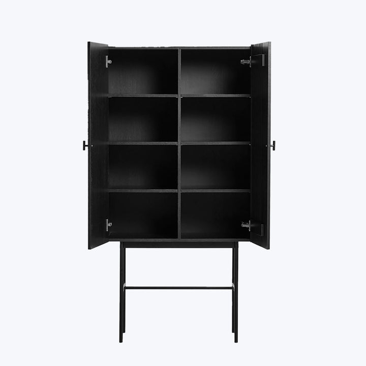 Array Highboard Black Oak