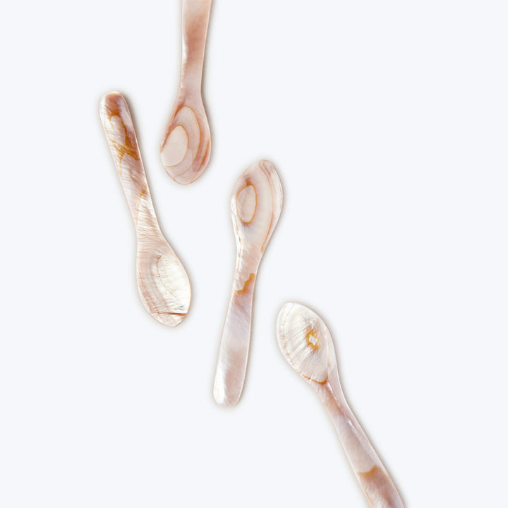 Brown Seashell Spoons, Set of 4-Large