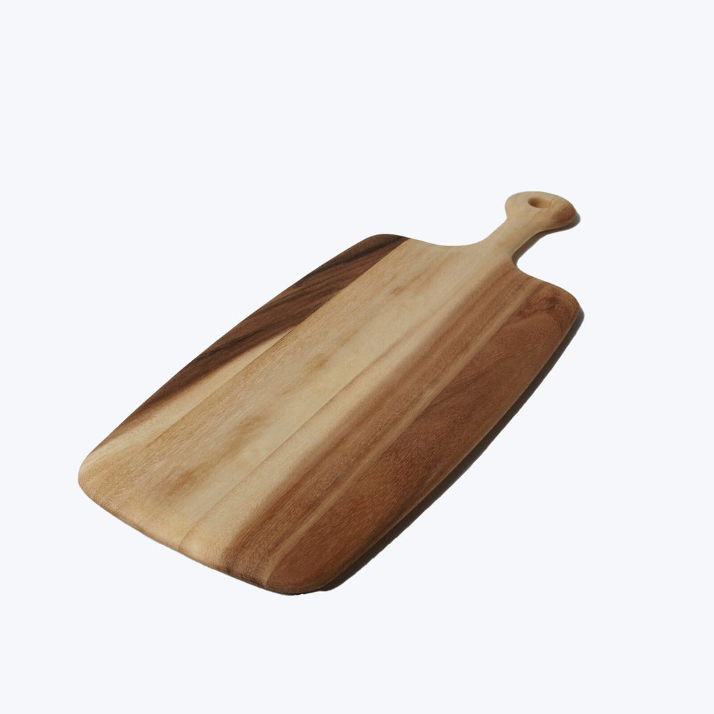 Acacia Rectangular Tapered Board w/ Rounded Handle-Medium