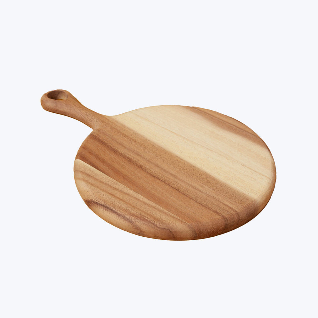 Acacia Round Board with Short Handle, Small Default Title