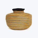 Striped Black Grass Pot Default Title