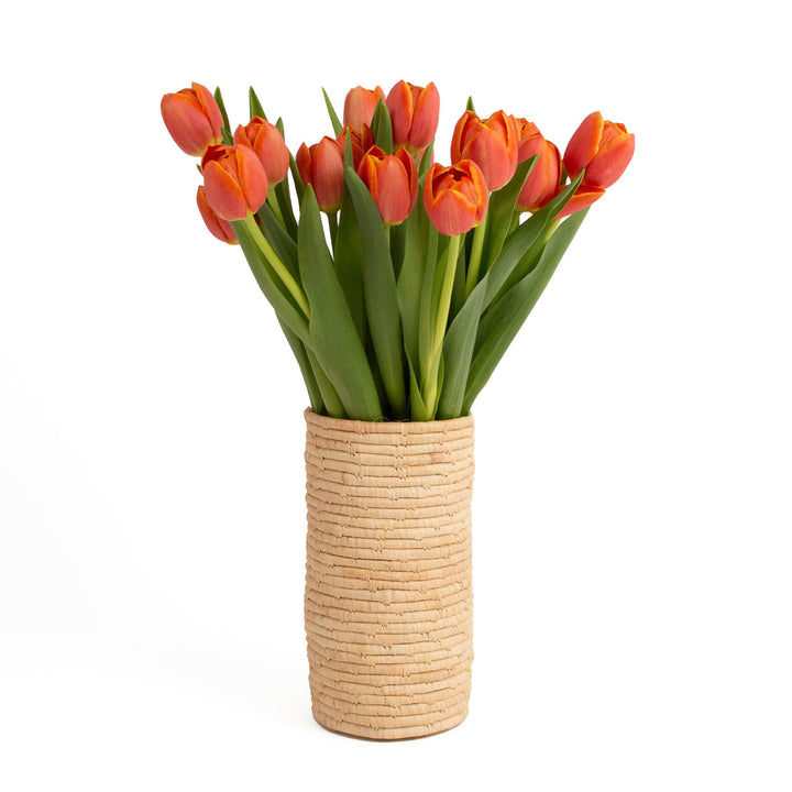 Stone Vessel - 8" Natural Cylindrical Vase Default Title