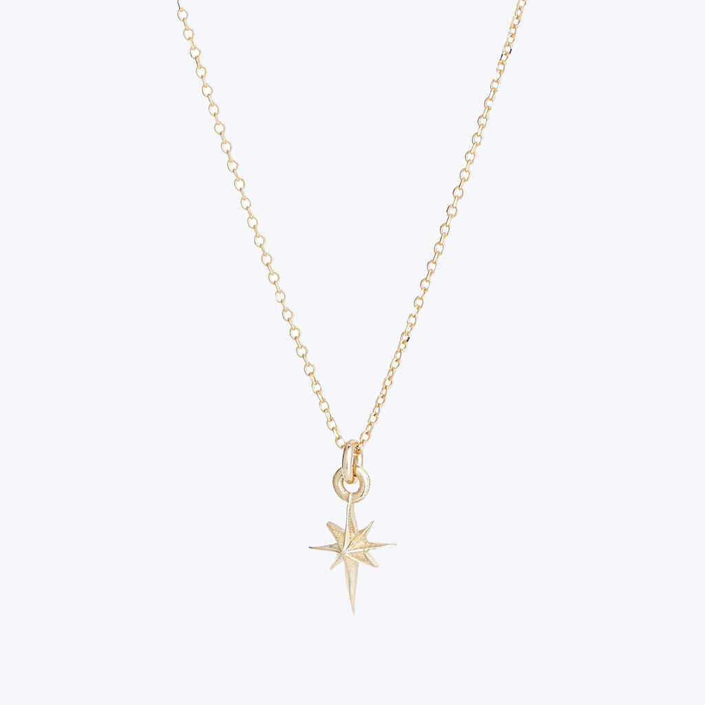 Itty Bitty Star Charm Necklace-14k gold