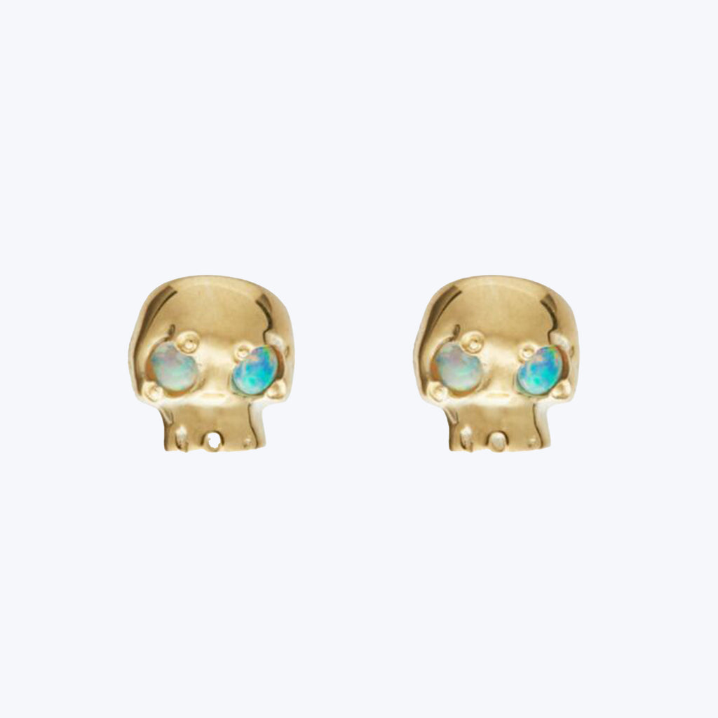 Pair of Mini Skull Studs 14k gold