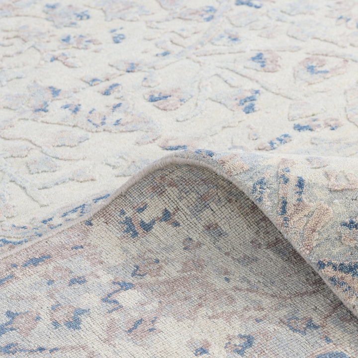 One-of-a-Kind, Hand-Knotted Area Rug - Silver 9'1" x 12'1" Default Title