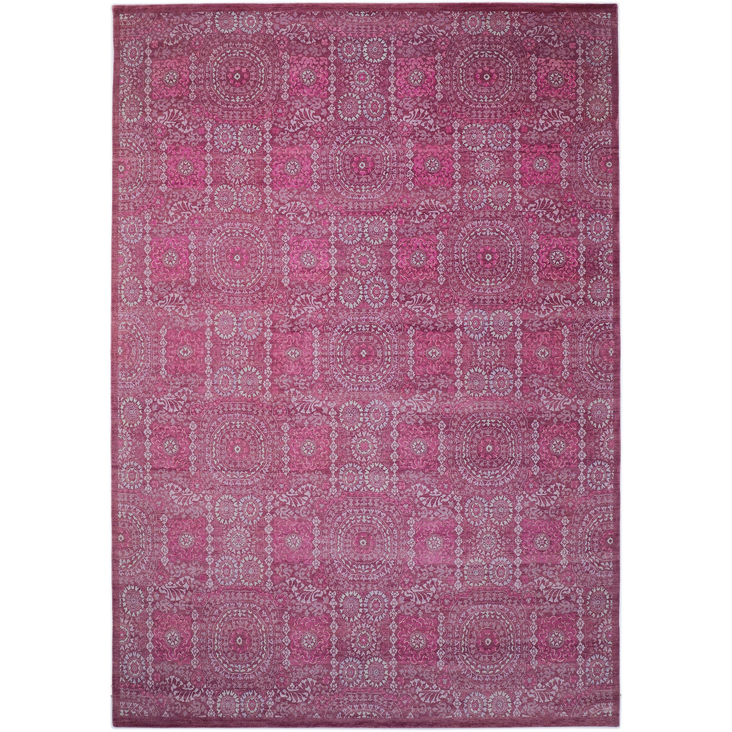 One-of-a-Kind, Hand-Knotted Area Rug - Burgundy 10'2" x 14'4" Default Title