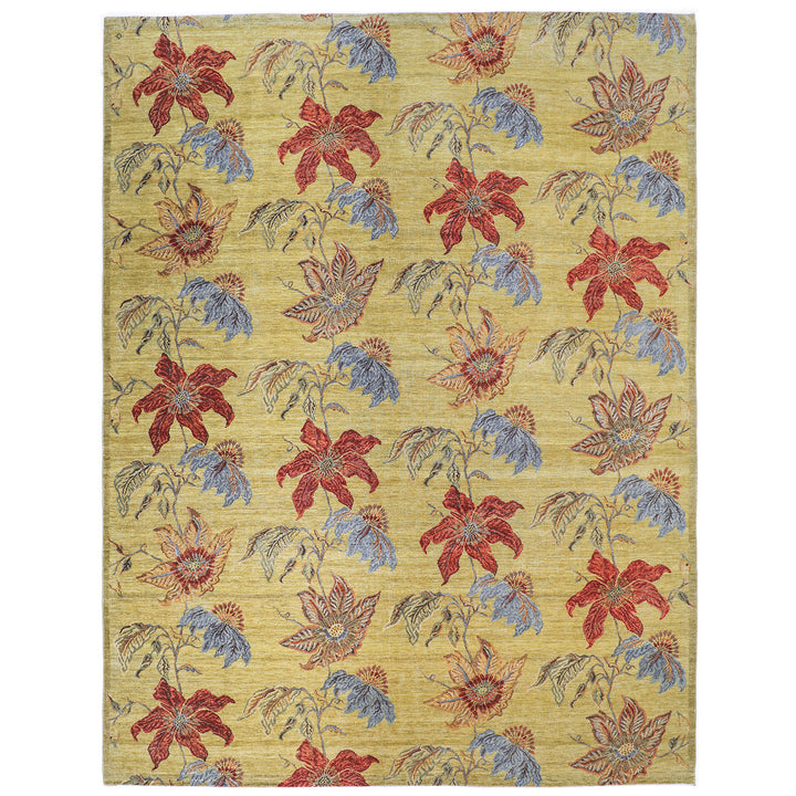 One-of-a-Kind, Hand-Knotted Area Rug - Light Green 9'0" x 11'10" Default Title