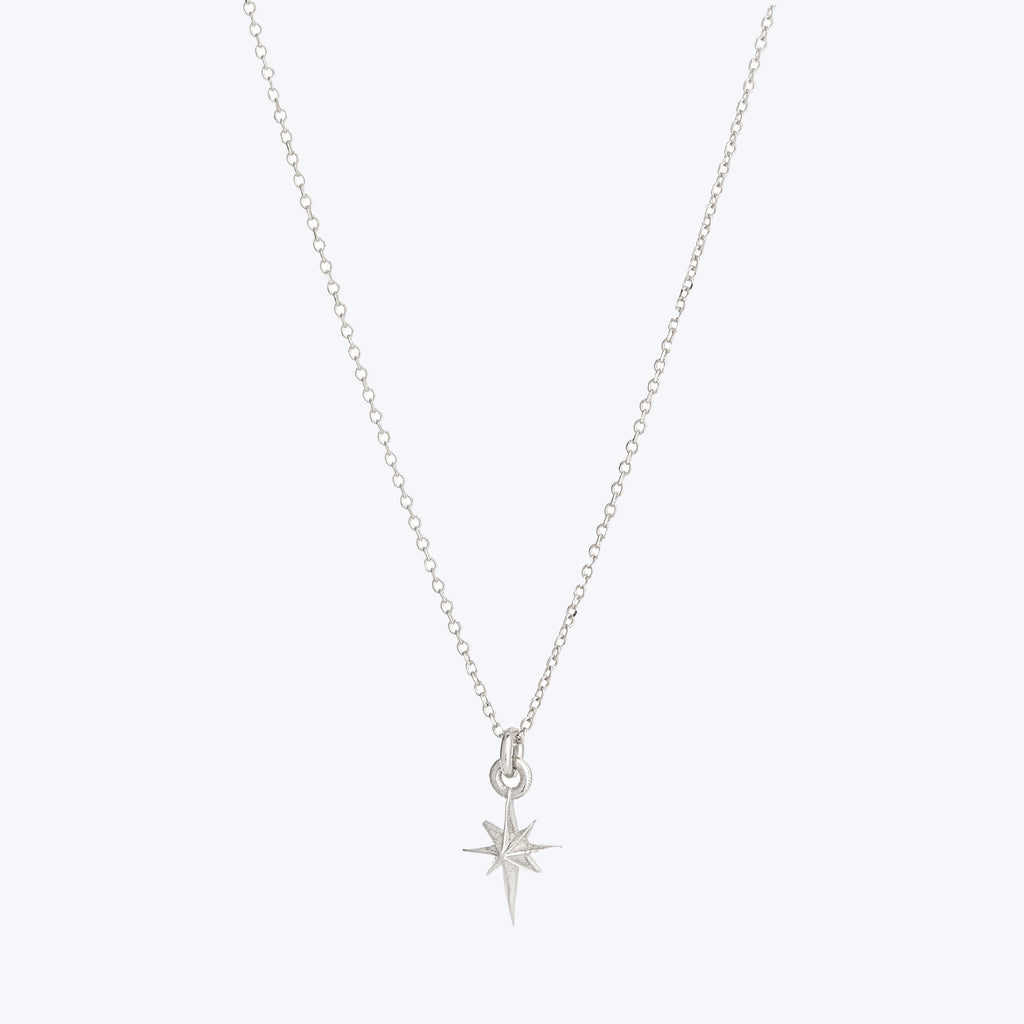 Itty Bitty Star Charm Necklace-Sterling Silver