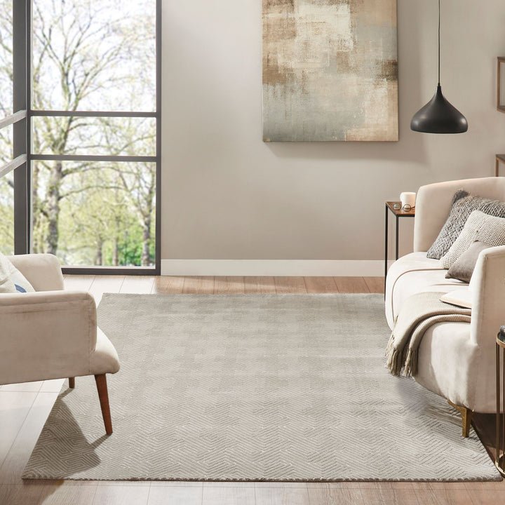 Miller Hand-Loomed Carpet, Ecru Default Title