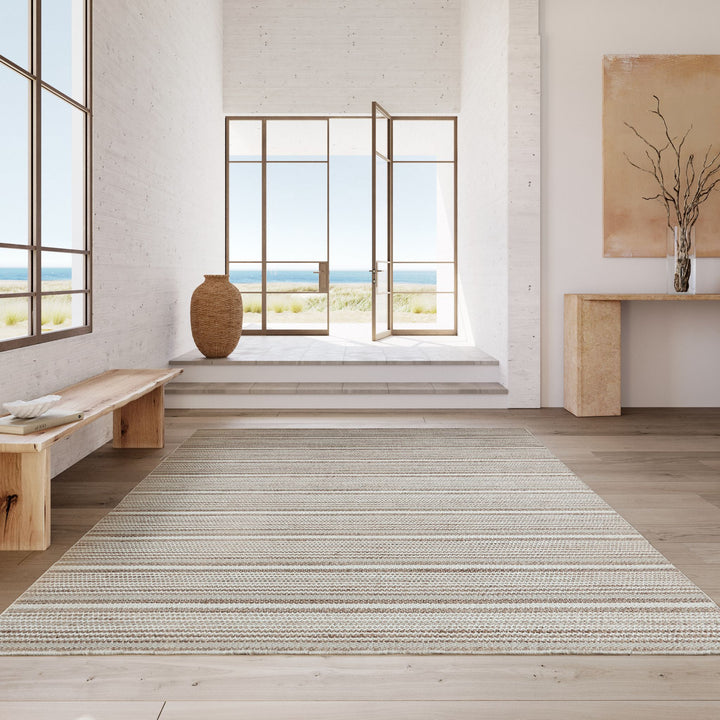 Barone Flatweave, Hand-Made Carpet, Latte Default Title