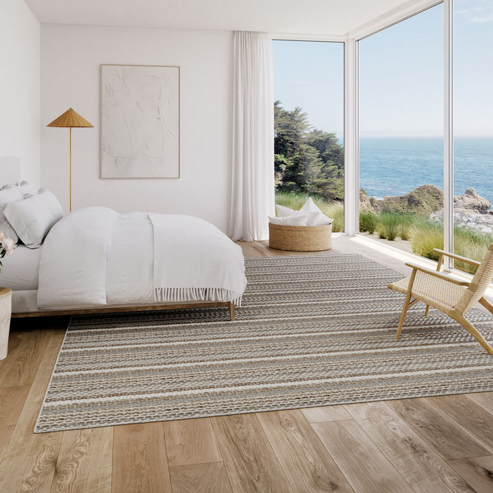 Barone Flatweave, Hand-Made Carpet, Stone Default Title