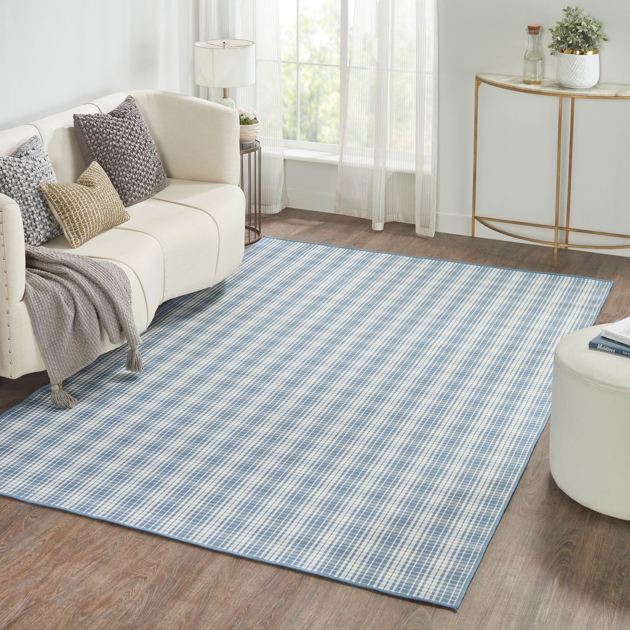 Franz Flatweave, Hand-Made Carpet, Azure Default Title