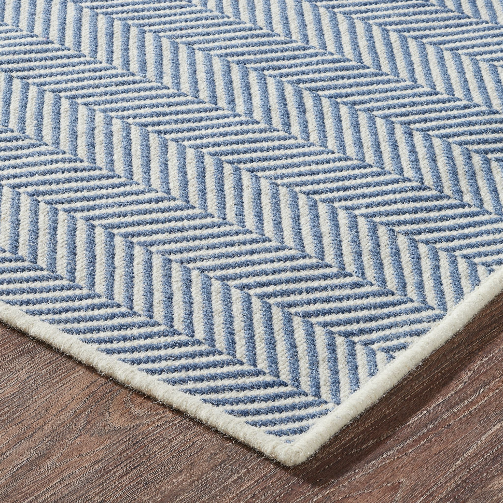 Kona Flatweave, Hand-Made Carpet, Denim Default Title
