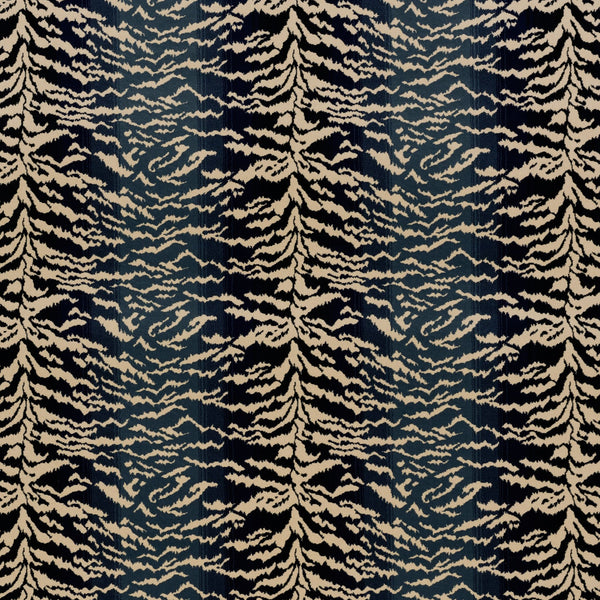 Tigress Face-To-Face Wilton Carpet, Blue Default Title