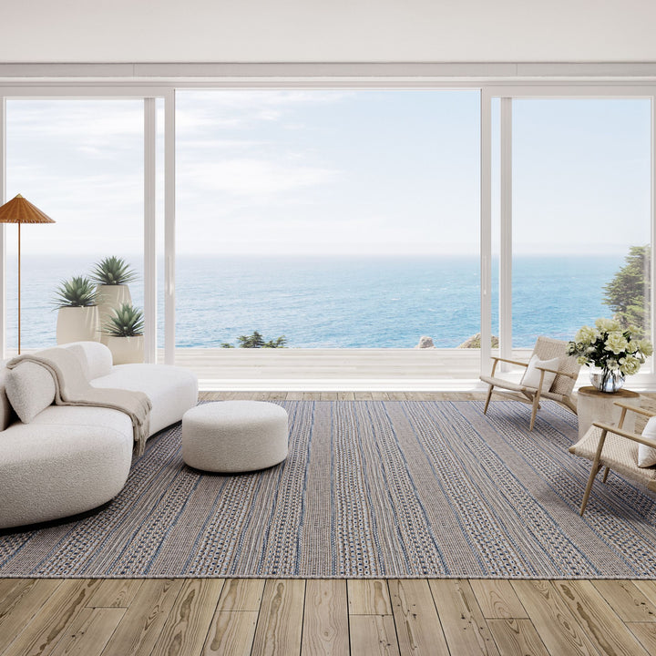 Brett Flatweave Machine-Made Carpet, Ocean Default Title