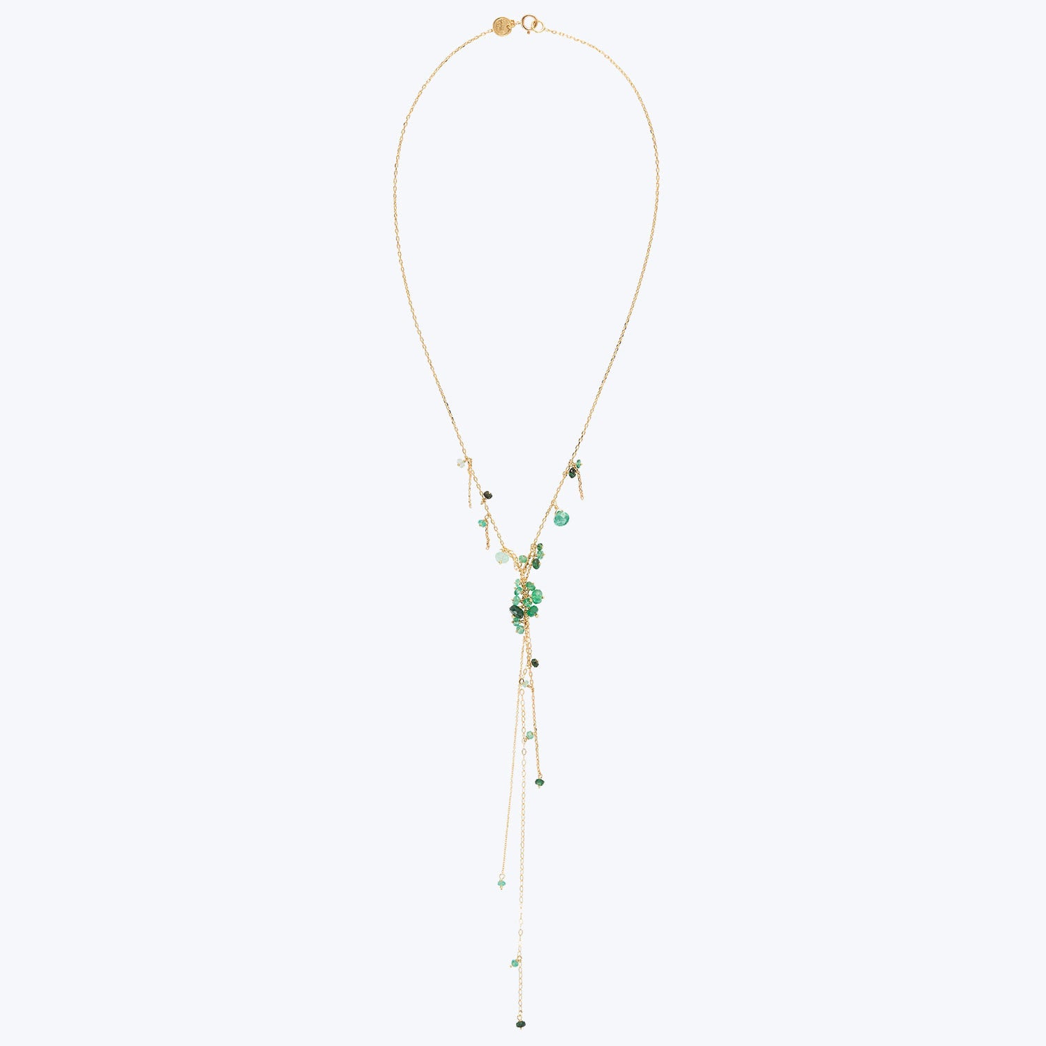 Emerald Lariat Style Necklace Default Title