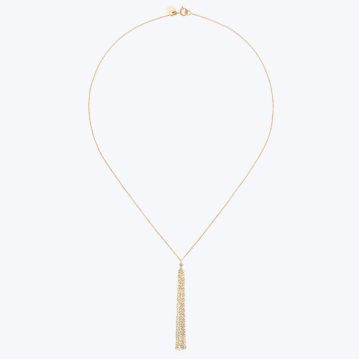 Gold Tassel Drop Necklace Default Title