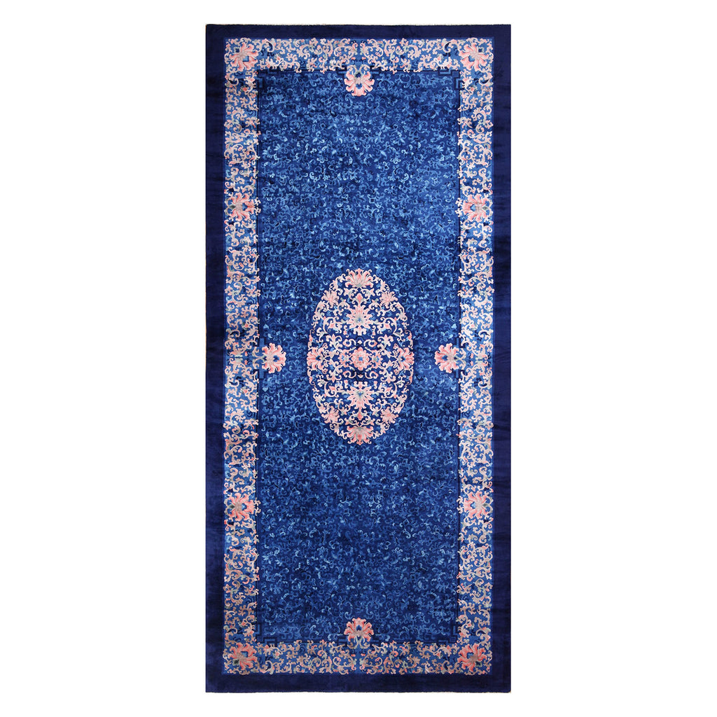 Oversized Antique Blue Chinese Rug - 11'1" x 24'6" Default Title