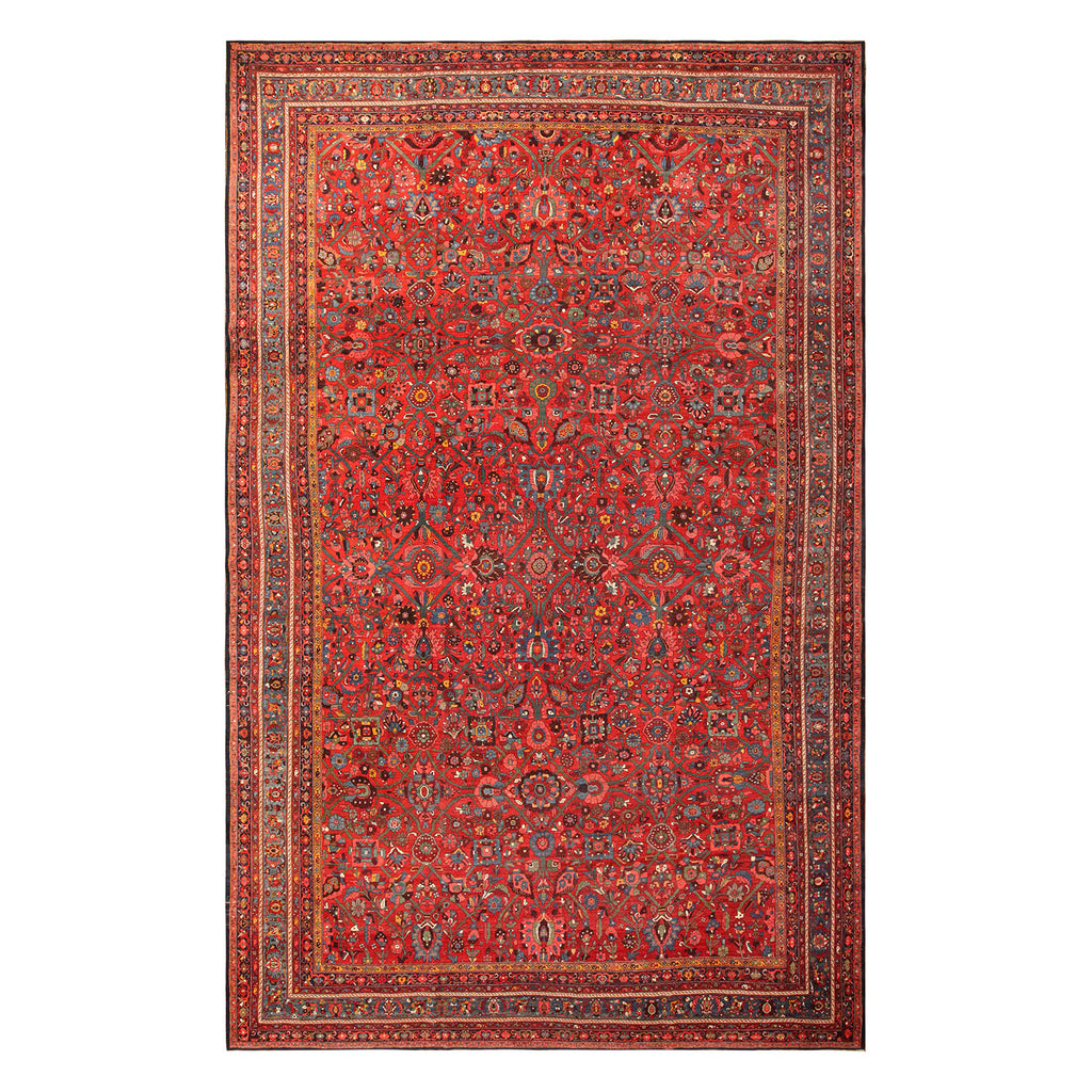 Oversized Antique Persian Bidjar Rug - 12'10" x 20'3" Default Title