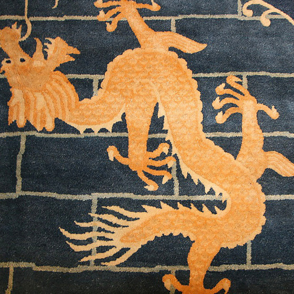 Antique Dragon Design Chinese Art Deco Rug - 12' x 15'4" Default Title