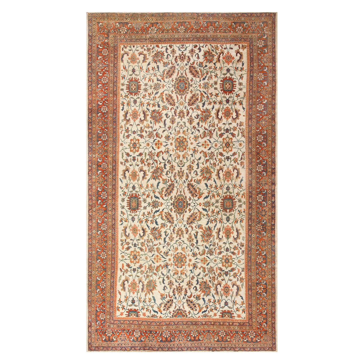 Large Antique Persian Sultanabad Rug - 10' x 17' Default Title