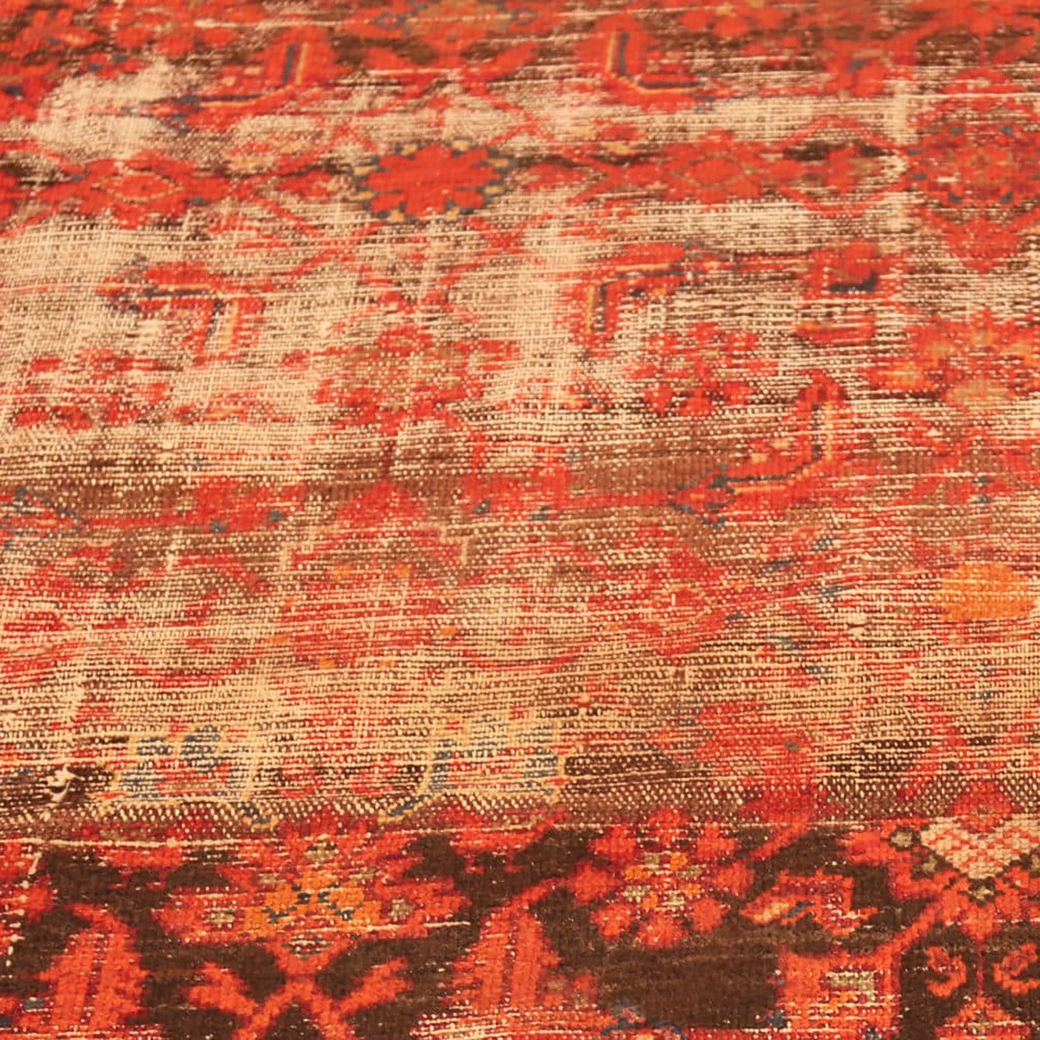 Large Shabby Chic Antique Persian Malayer Rug - 12'8" x 19'9" Default Title