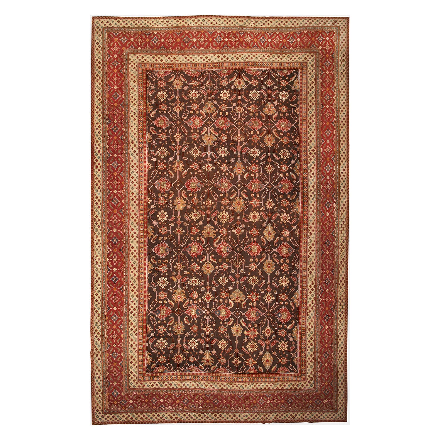 Antique Oriental Oversized Indian Agra Rug - 15'2" x 23'8" Default Title