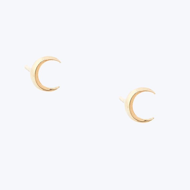 Pair of 14k Itty Bitty Crescent Moons Default Title
