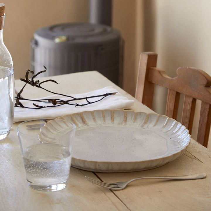 Mallorca Glazed Dinner Plate Set of 6 Sand