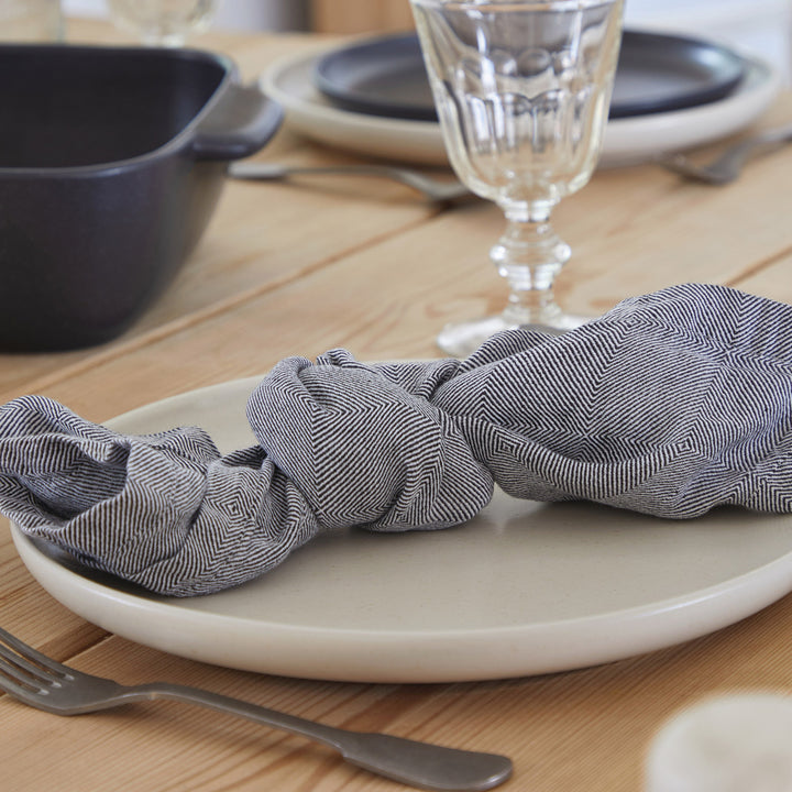 Linen/Cotton Napkin, Set of 4 Seed Grey