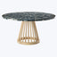 Fan Table-Natural-Pebble Marble-24"