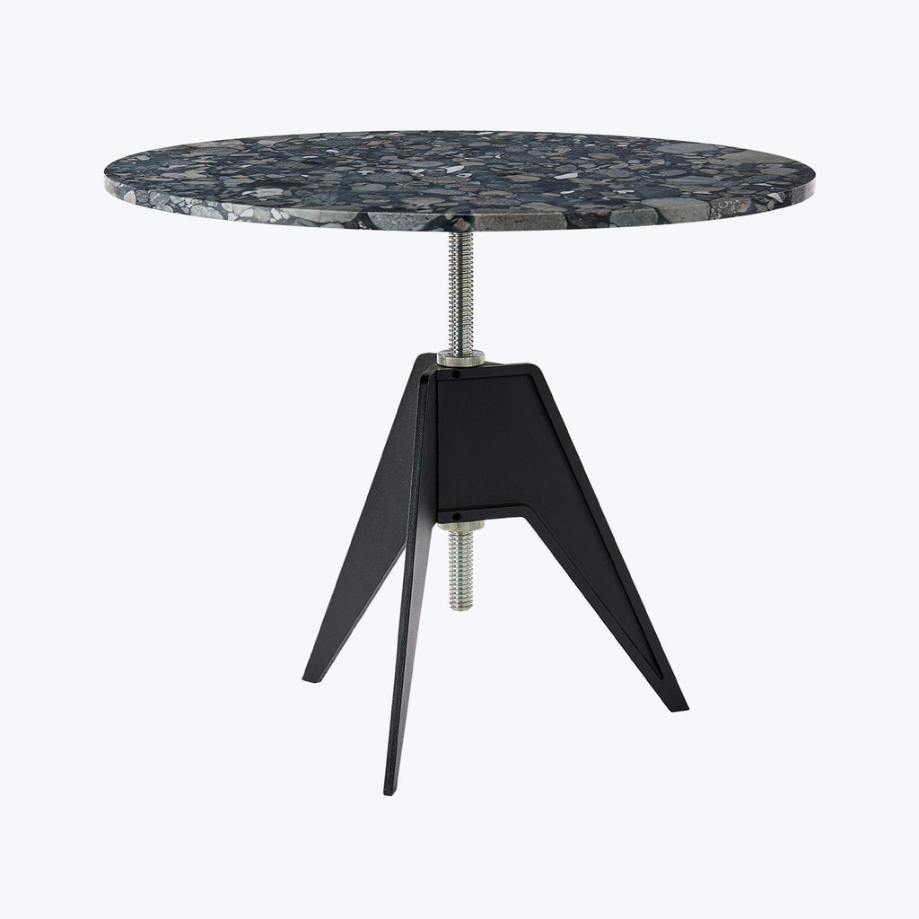 Screw Cafe Table Pebble Marble / 35"