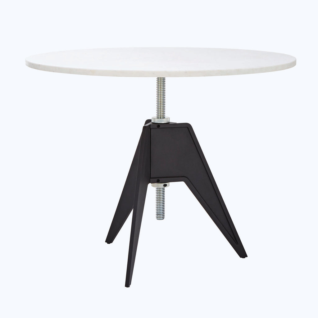 Screw Cafe Table-Pebble Marble-24"