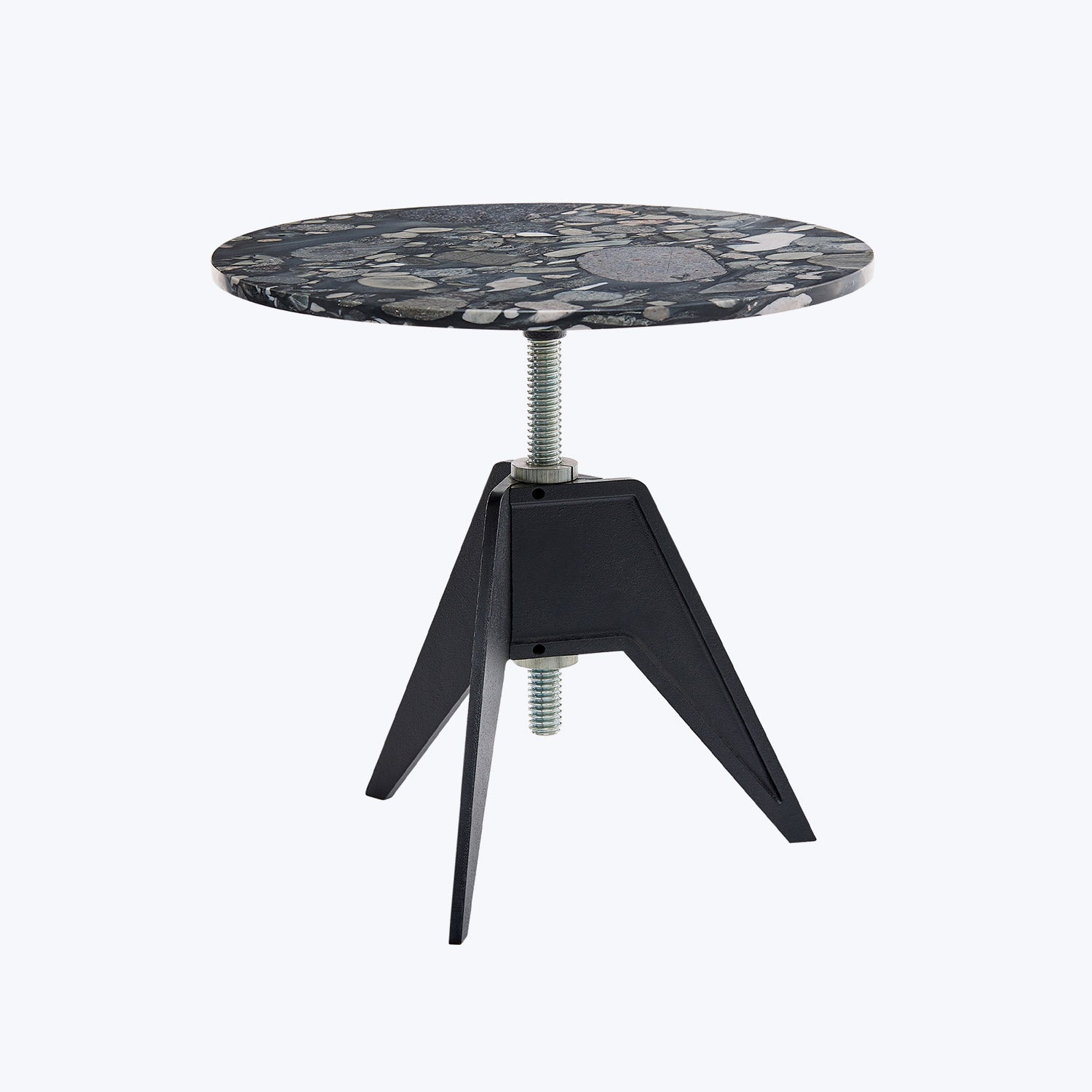 Screw Side Table Pebble Marble