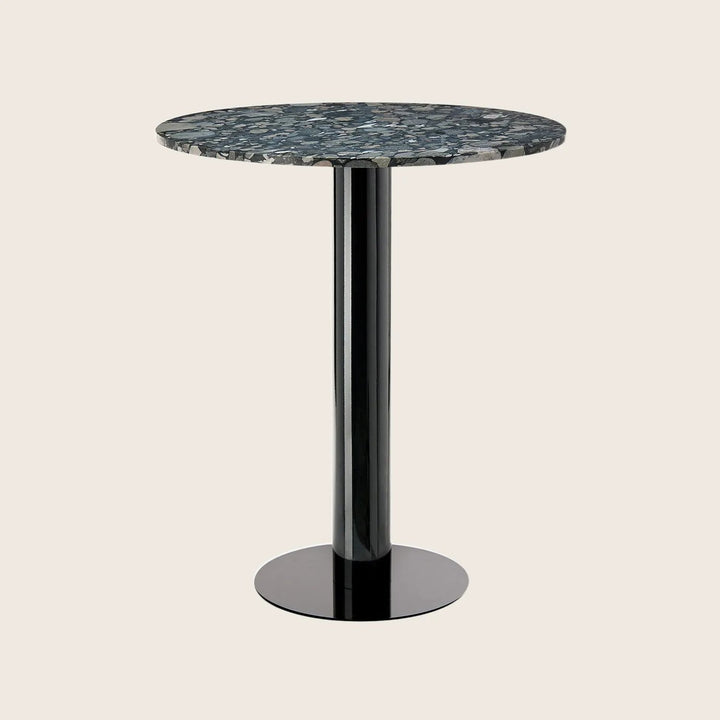 Tube High Table Black / Pebble Marble / 35"