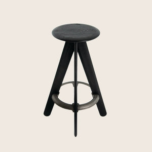 Slab Bar Stool Black