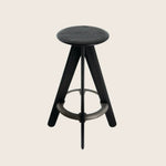 Slab Bar Stool Black