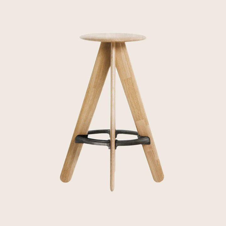Slab Bar Stool Natural Oak