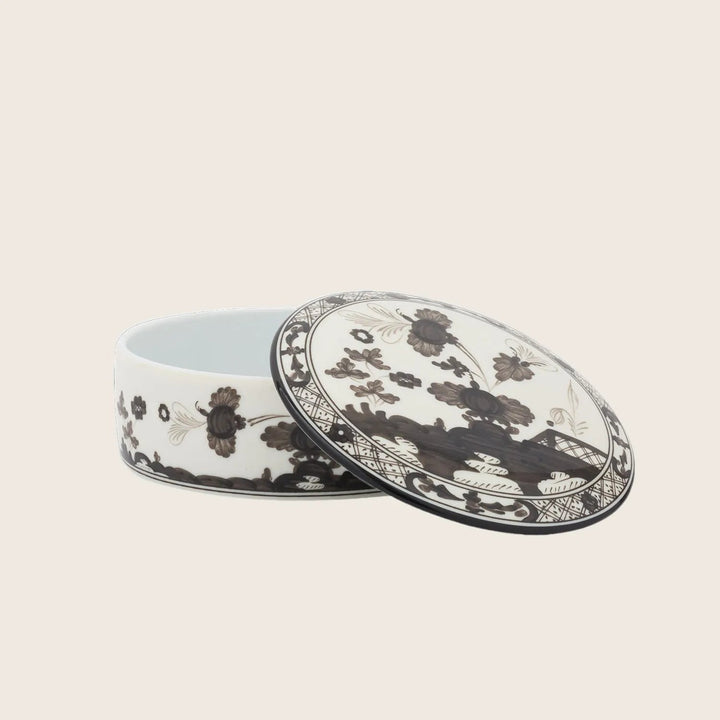 Oriente Round Box with Cover Albus