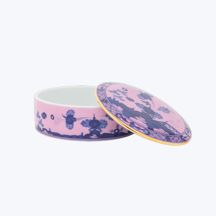 Oriente Round Box with Cover-Albus