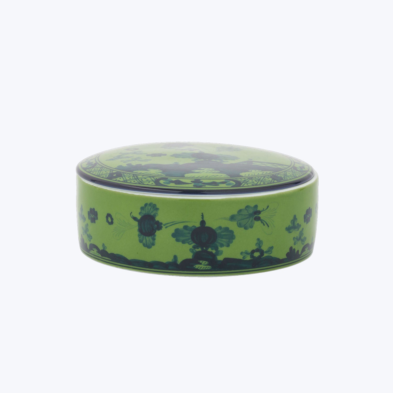 Oriente Round Box with Cover Malachite
