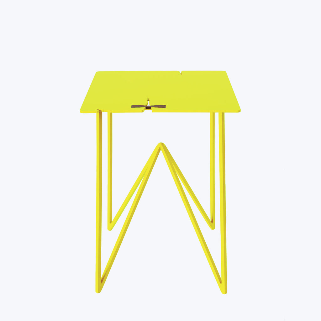 Steel Forest Side Table-Sugar Lemon