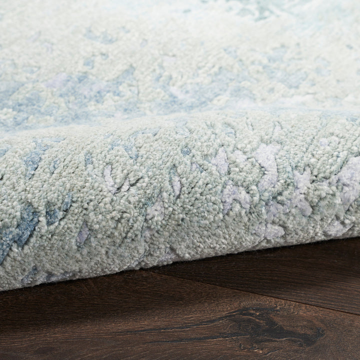 Abstract Shadows Rug - Blue/Green-5'6" x 7'5"