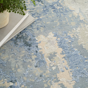 Abstract Shadows Rug - Blue/Sky-2' x 3' - hover